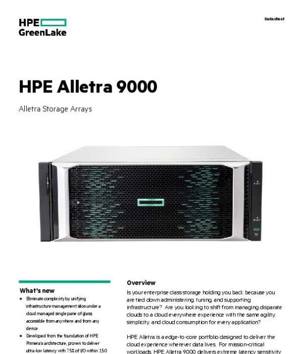 HPE Alletra 9000: Alletra Storage Arrays