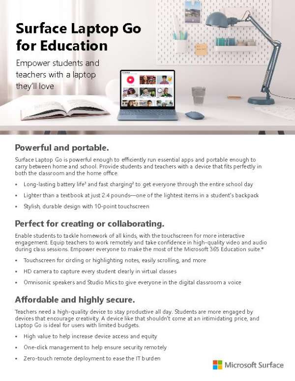 Surface Laptop Go for Education