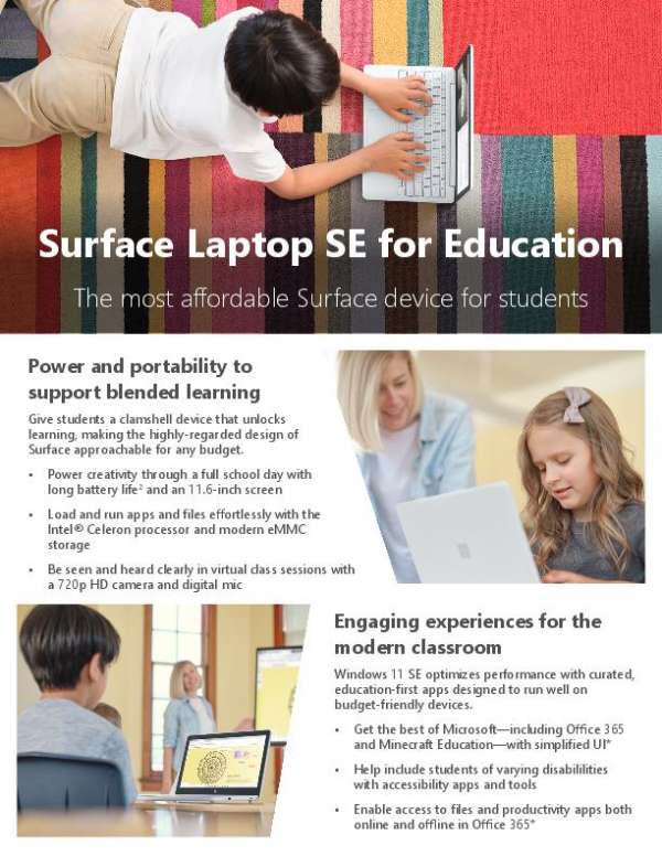 Surface Laptop Se Flyer Teaching Learning Thumb &Ndash; Data-Smart Computers