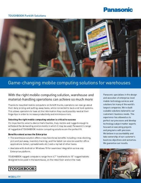 Toughbook Forklift Solutions Brochure Thumb &Ndash; Data-Smart Computers