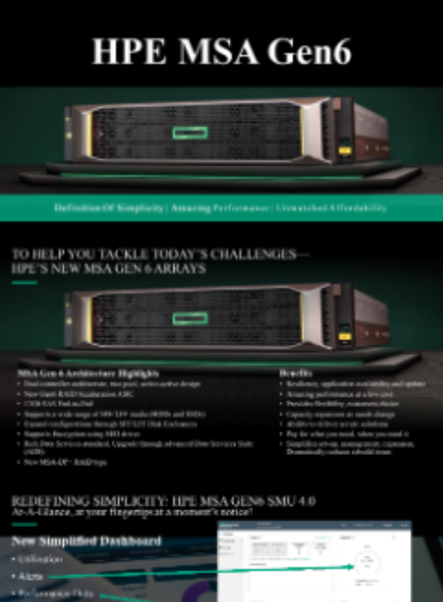 Hpe Msa &Ndash; Data-Smart Computers