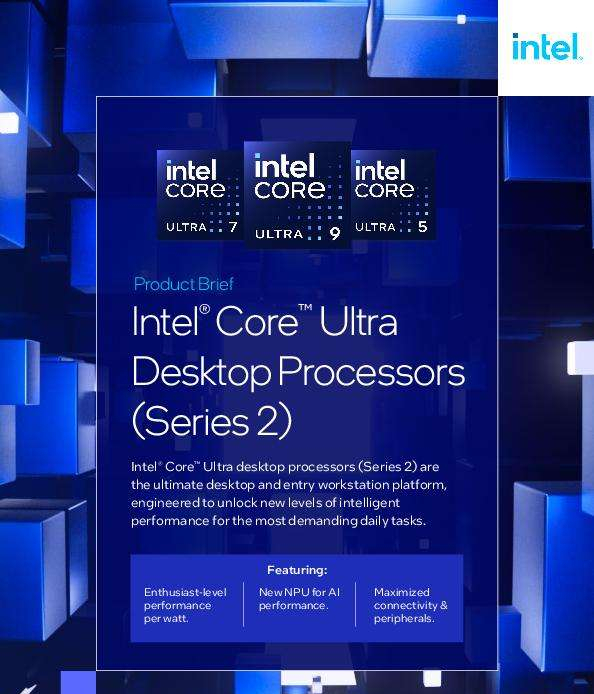 Core Ultra Desktop Processors Series 2 Product Brief Thumb &Ndash; Data-Smart Computers
