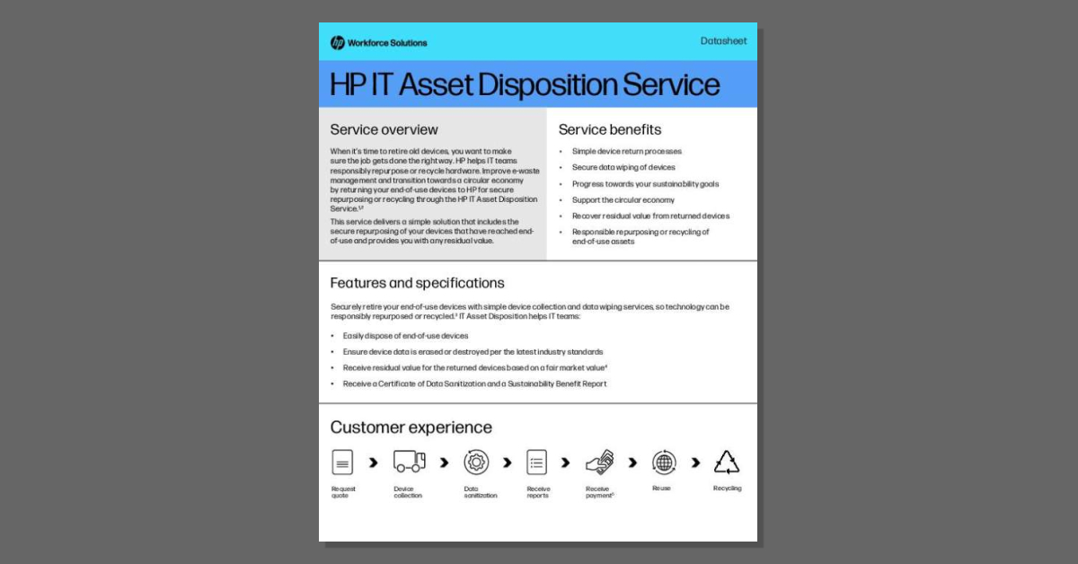 HP IT Disposition Service